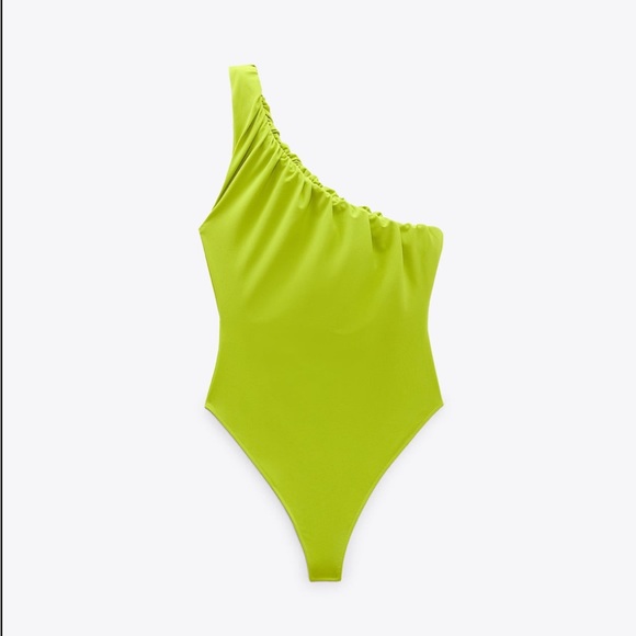 ZARA DRAPED ASYMMETRICAL BODYSUIT - Picture 8 of 8